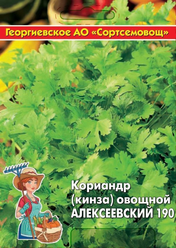 Кориандр (кинза) Алексеевский 190 20 гр цв. п (Сортсемовощ)
Кориандр (кинза) Алексеевский 190 20 гр цв. п (Сортсемовощ)