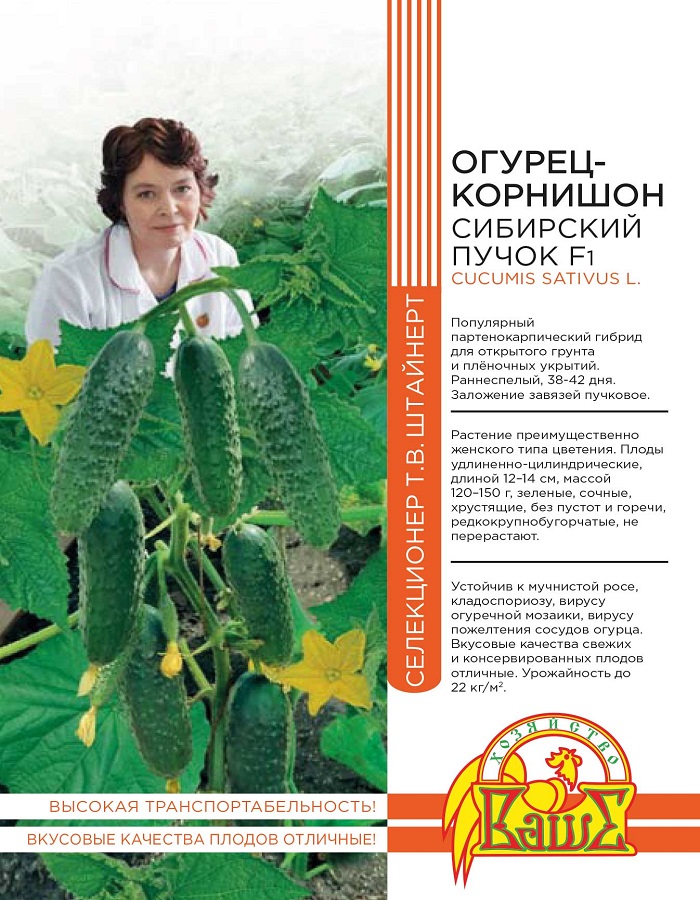 

Огурец-корнишон Сибирский пучок F1 8 шт. цв.п (Штайнерт)