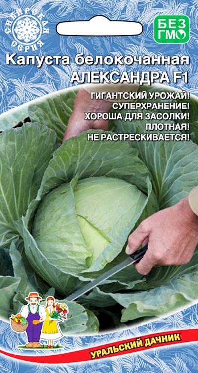 

Капуста белокочанная Александра F1 (УД) 0,3 гр цв.п.