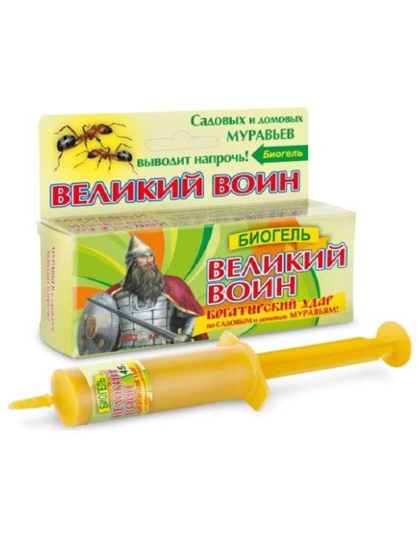 

Великий Воин, биогель против садовых и домовых муравьев