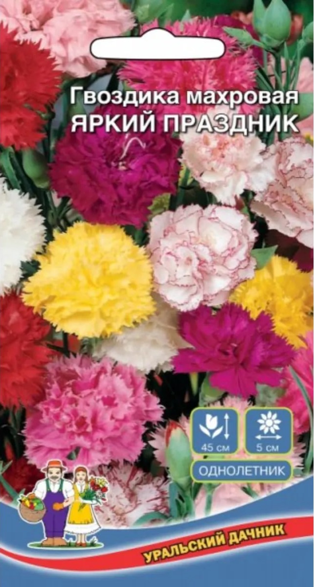 

Гвоздика махровая Яркий праздник (УД) 0,05 гр