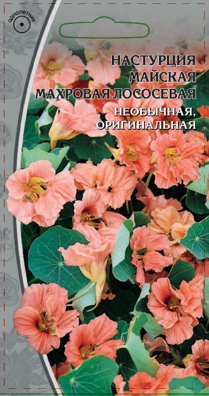 Настурция Майская махровая лососевая  1 гр