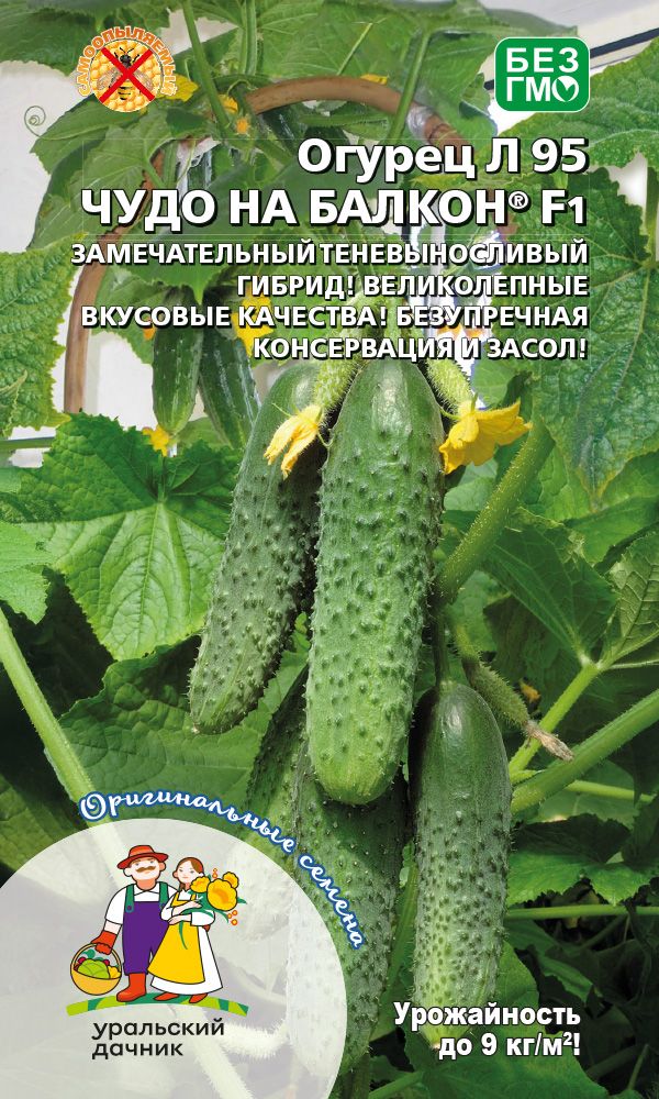 

Огурец Л95 Балконное чудо F1 (УД) 6 шт цв.п