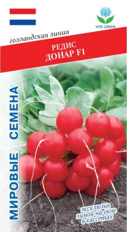 Редис Донар F1 (Enza Zaden) 1 гр цв.п.