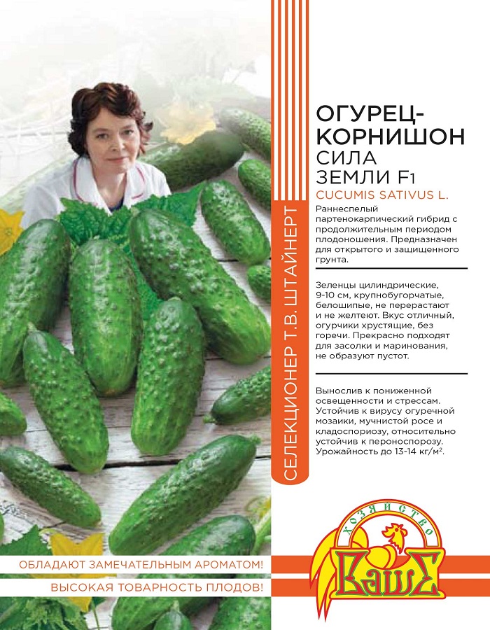 

Огурец-корнишон Сила земли F1 10 шт цв.п (Штайнерт)