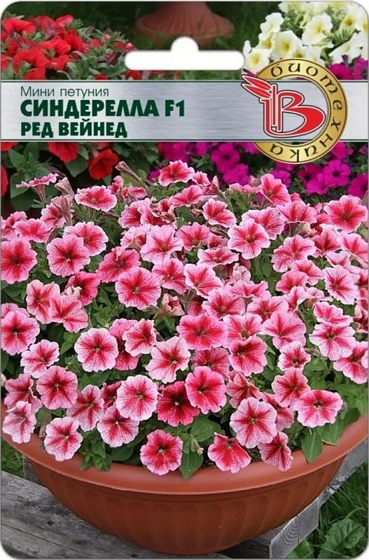 Петуния мини Синдерелла F1 Ред Вейнед 15 шт