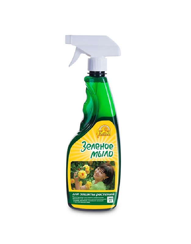 Зеленое мыло, готовый раствор в бутылке с распылителем