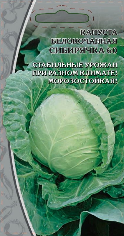 Капуста белокочанная Сибирячка 60 0,5 гр цв.п.