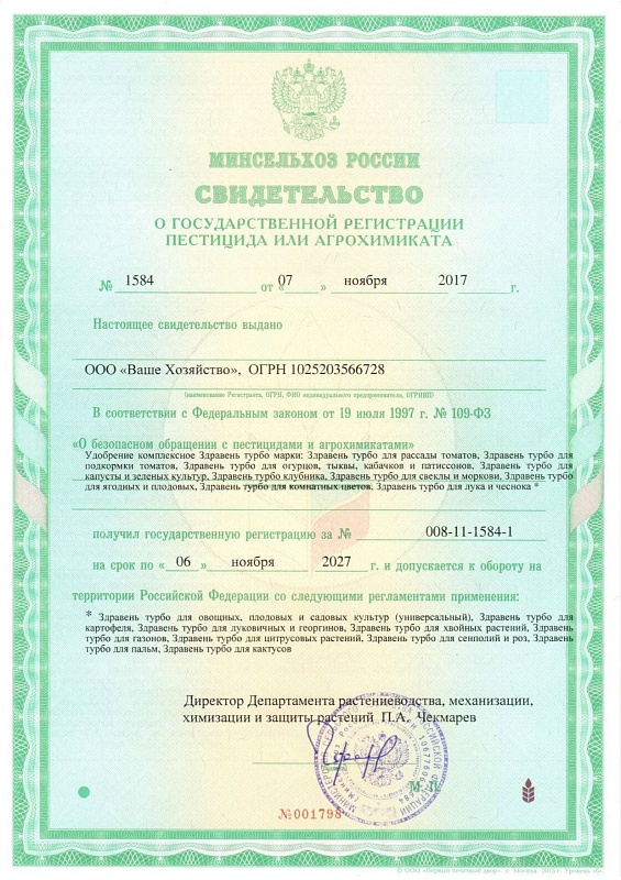 Удобрение Здравень турбо для комнатных цветов 