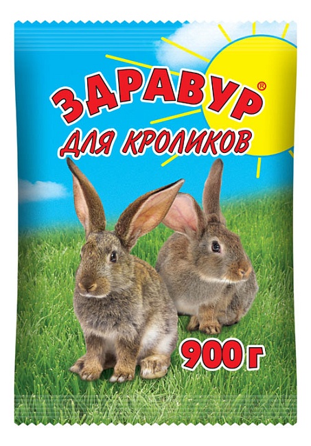 Кормовая добавка Здравур для Кроликов 900 гр пакет 