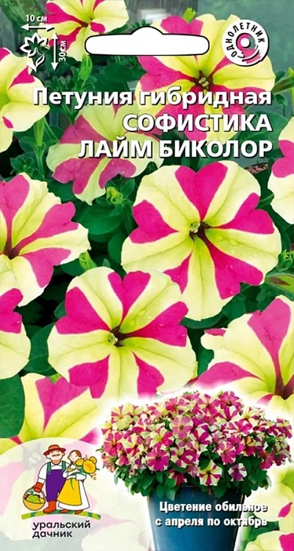 Петуния гибридная Софистика лайм биколор (УД) 5 шт